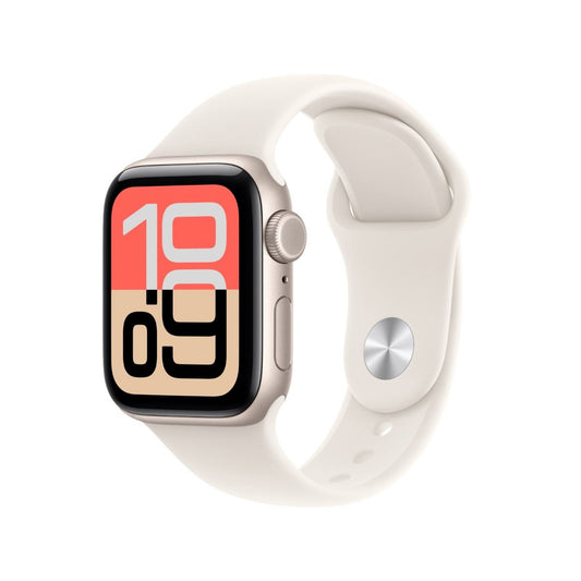 Apple Watch SE 3, 40mm Starlight Aluminium Case with Starlight Sport Band