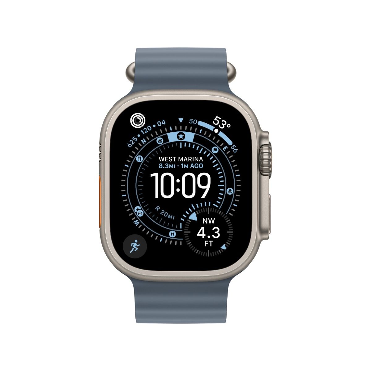 Apple Watch Ultra 3 GPS+Cell 49mm Natual Titanium Case Anchor Blu Ocean Bnd